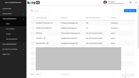 User module overview .